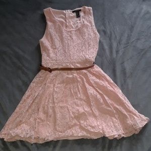 Pink lace dress